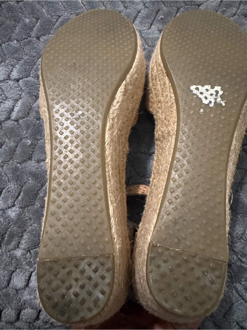TOMS Cork Wedge Sandals in Tan with Ankle Strap - Picture 7 of 9